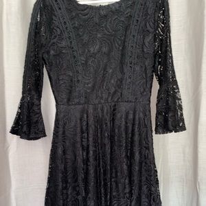 Francescas Black Lace Dress